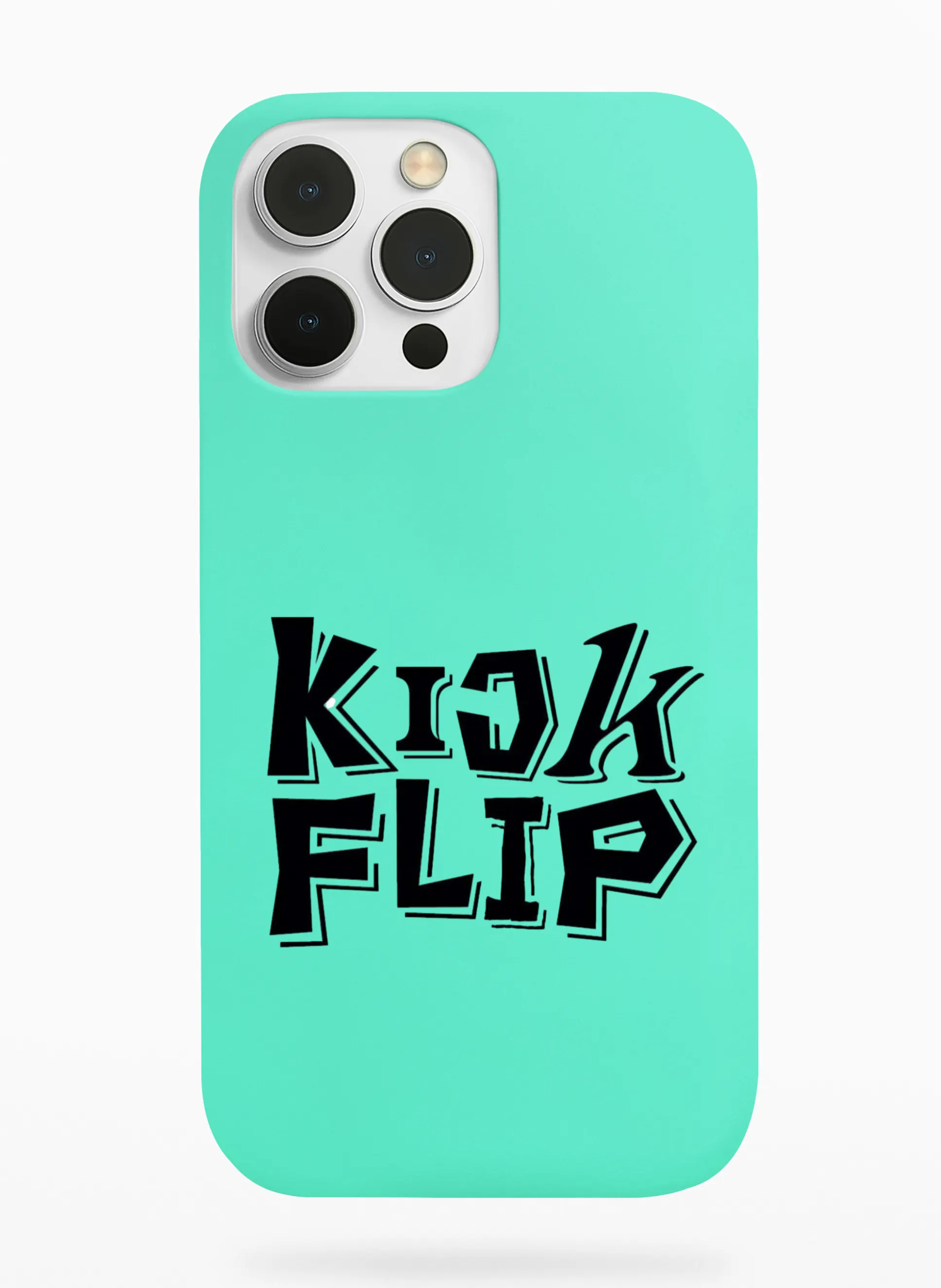 KickFlip Block Logo Phone Case - Turquoise, Apple iPhone 18