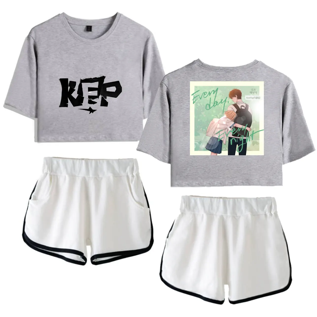 KickFlip Every Day Tracksuit - Gray-White