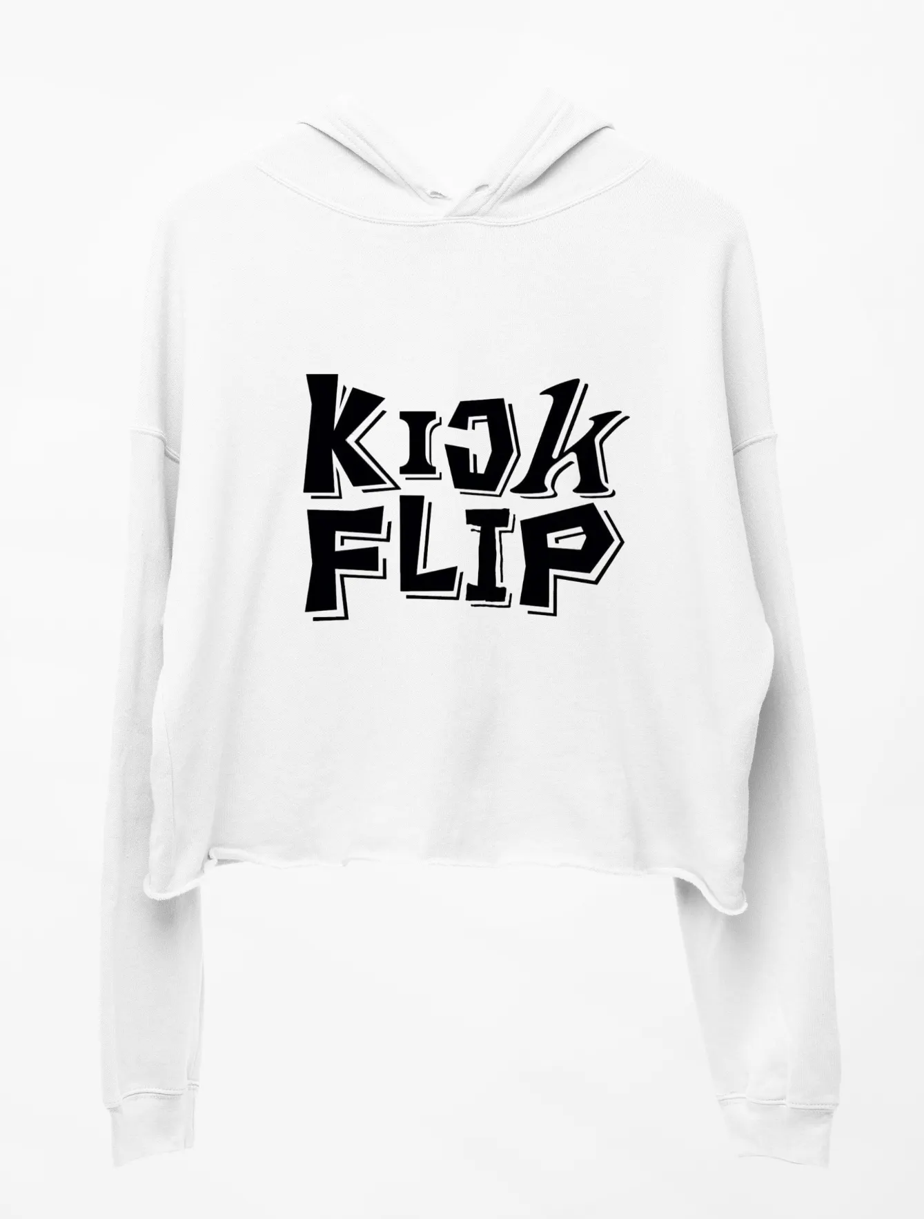 KickFlip Flip It Kick It Cropped Hoodie