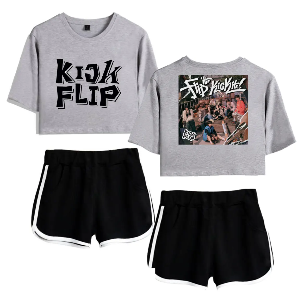 KickFlip Flip It Kick It Tracksuit - Gray-Black