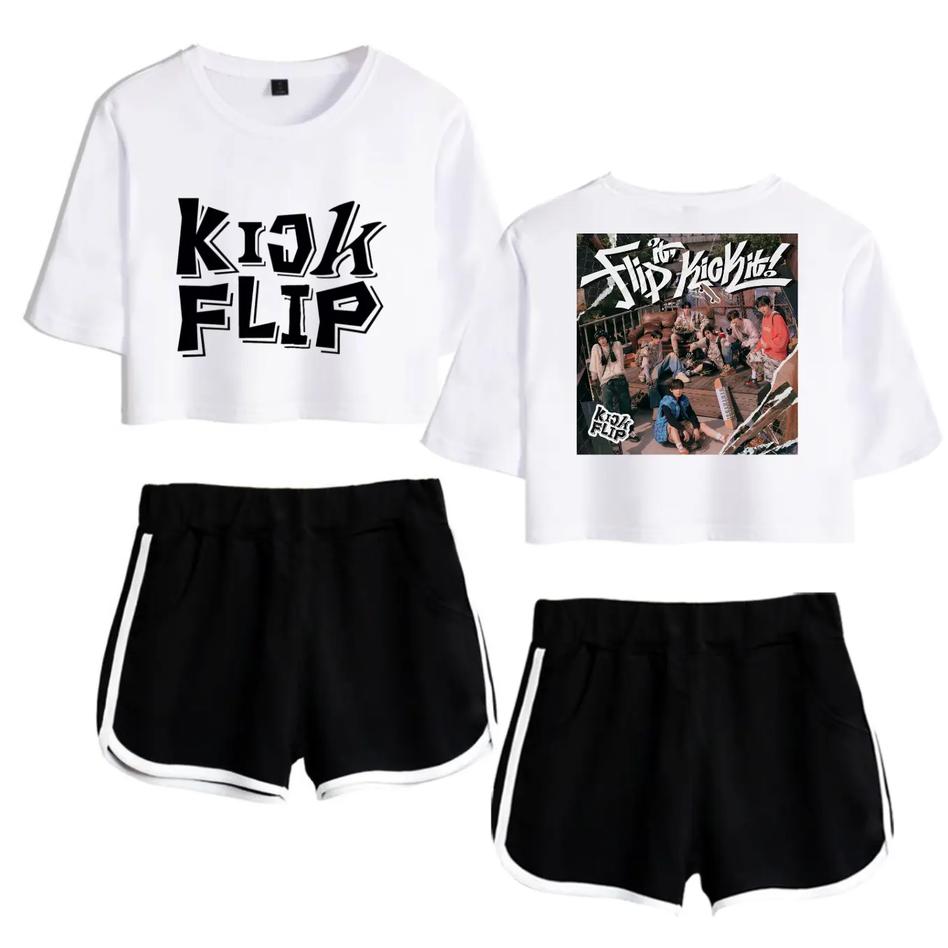 KickFlip Flip It Kick It Tracksuit - White-Black