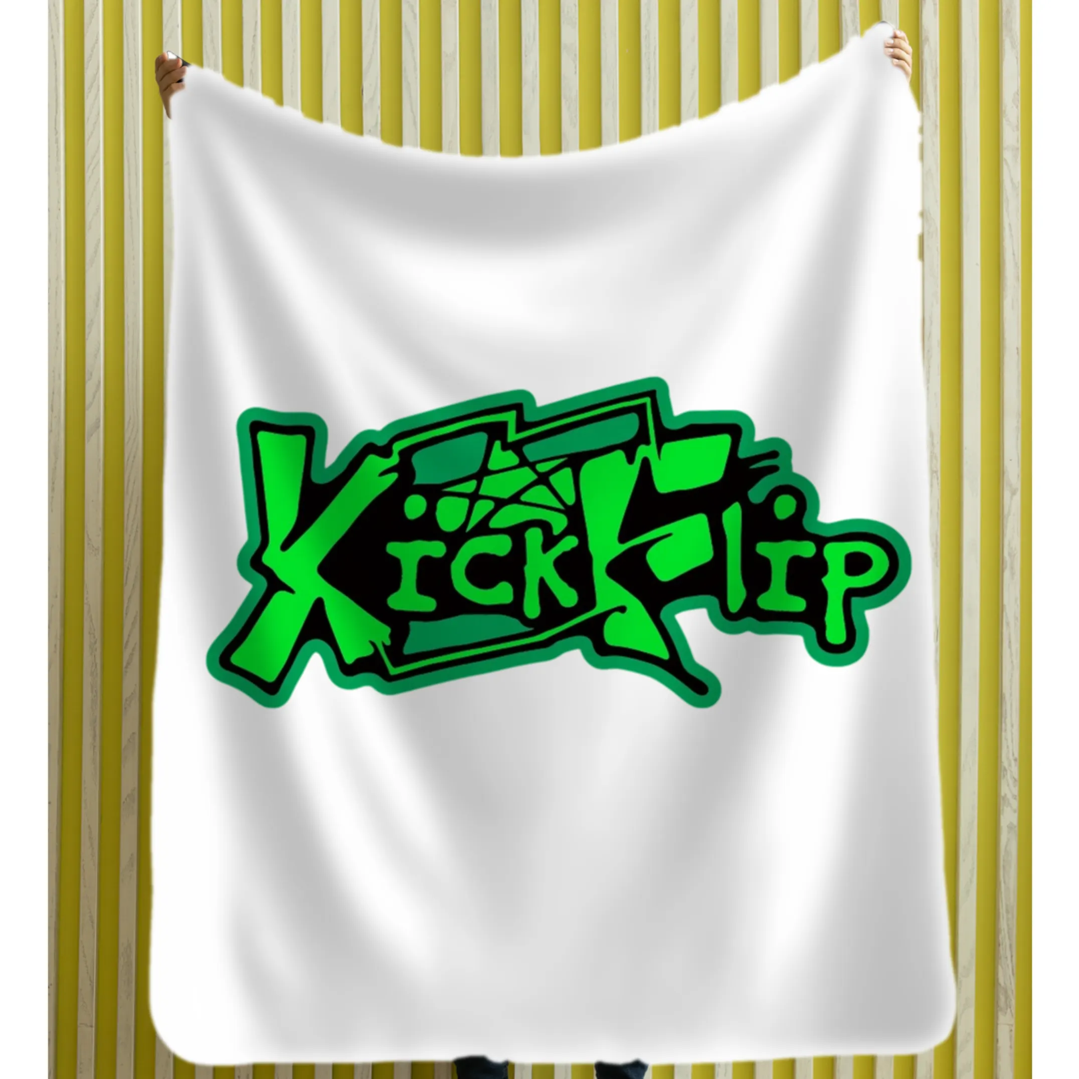 KickFlip Green Logo Blanket - 120*80cm/47in x 31.4in