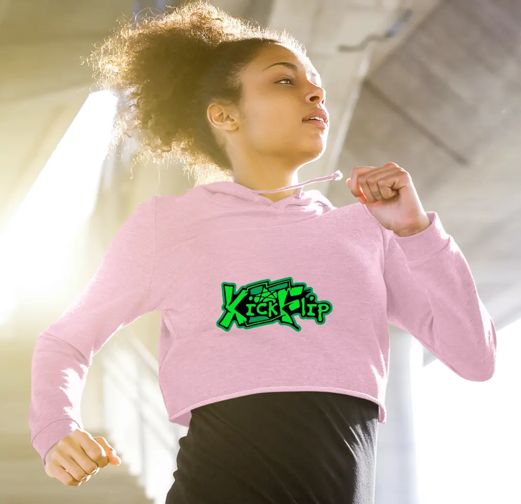KickFlip Kick Off The Wall Cropped Hoodie