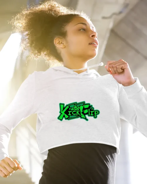 KickFlip Kick Off The Wall Cropped Hoodie