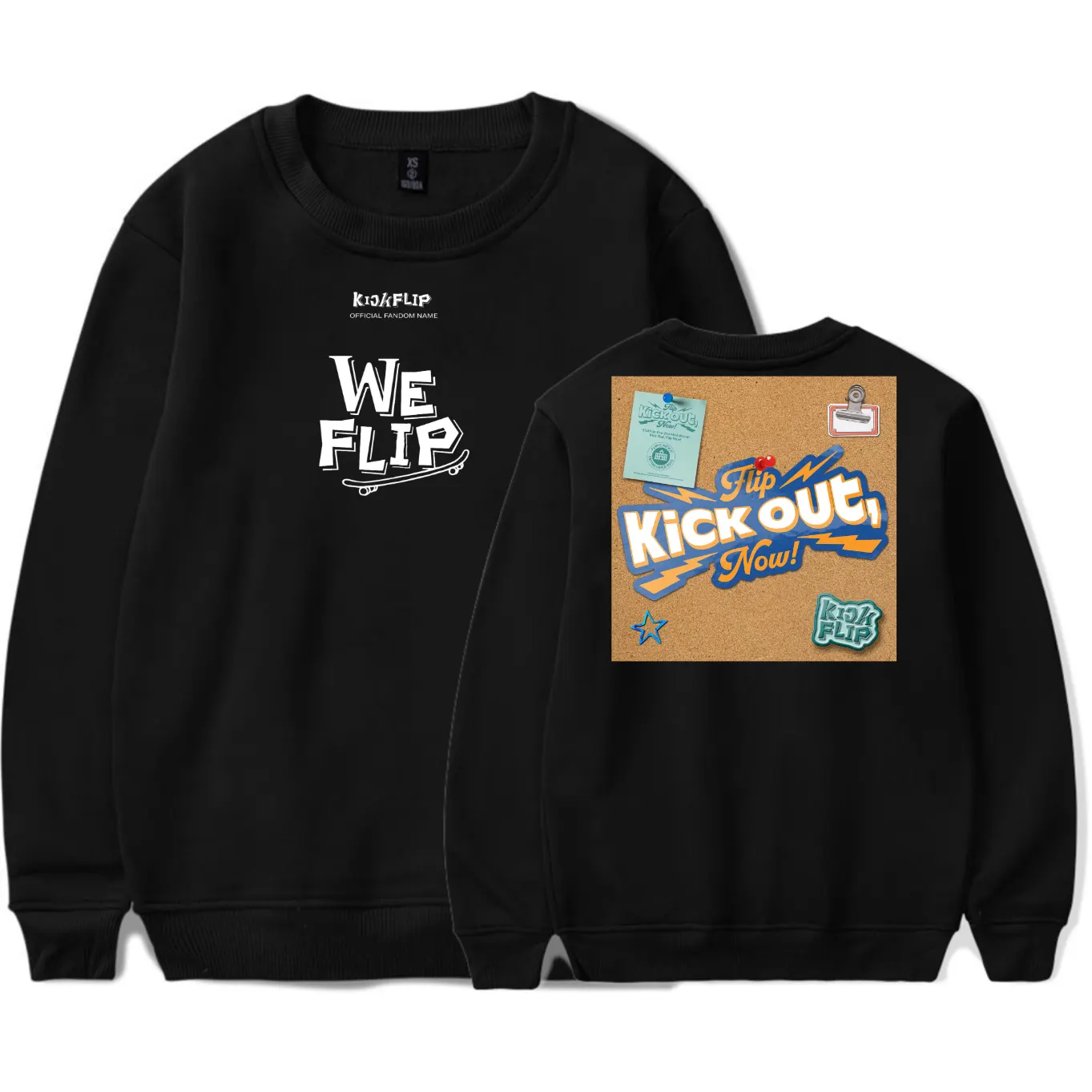 KickFlip Kick Out Flip Now Sweatshirt - Black