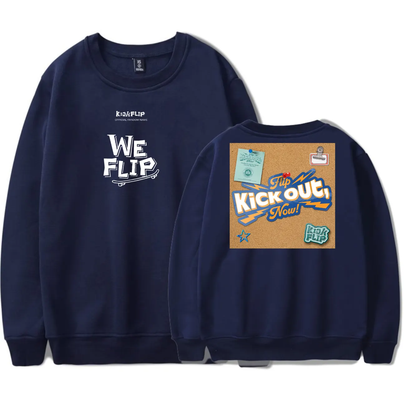 KickFlip Kick Out Flip Now Sweatshirt - Blue