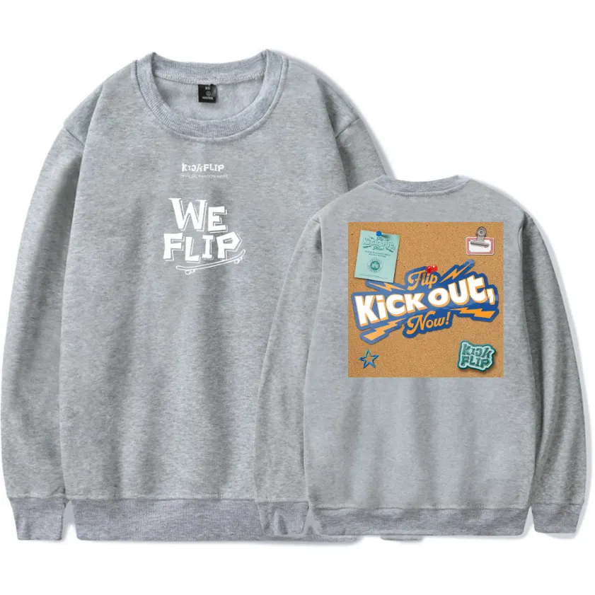 KickFlip Kick Out Flip Now Sweatshirt - Gray