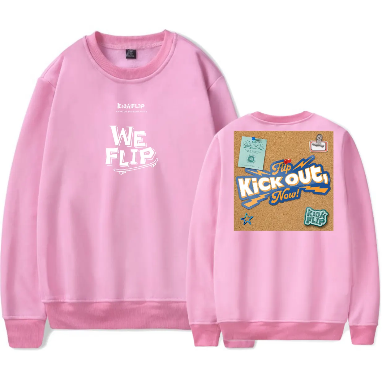 KickFlip Kick Out Flip Now Sweatshirt - Pink