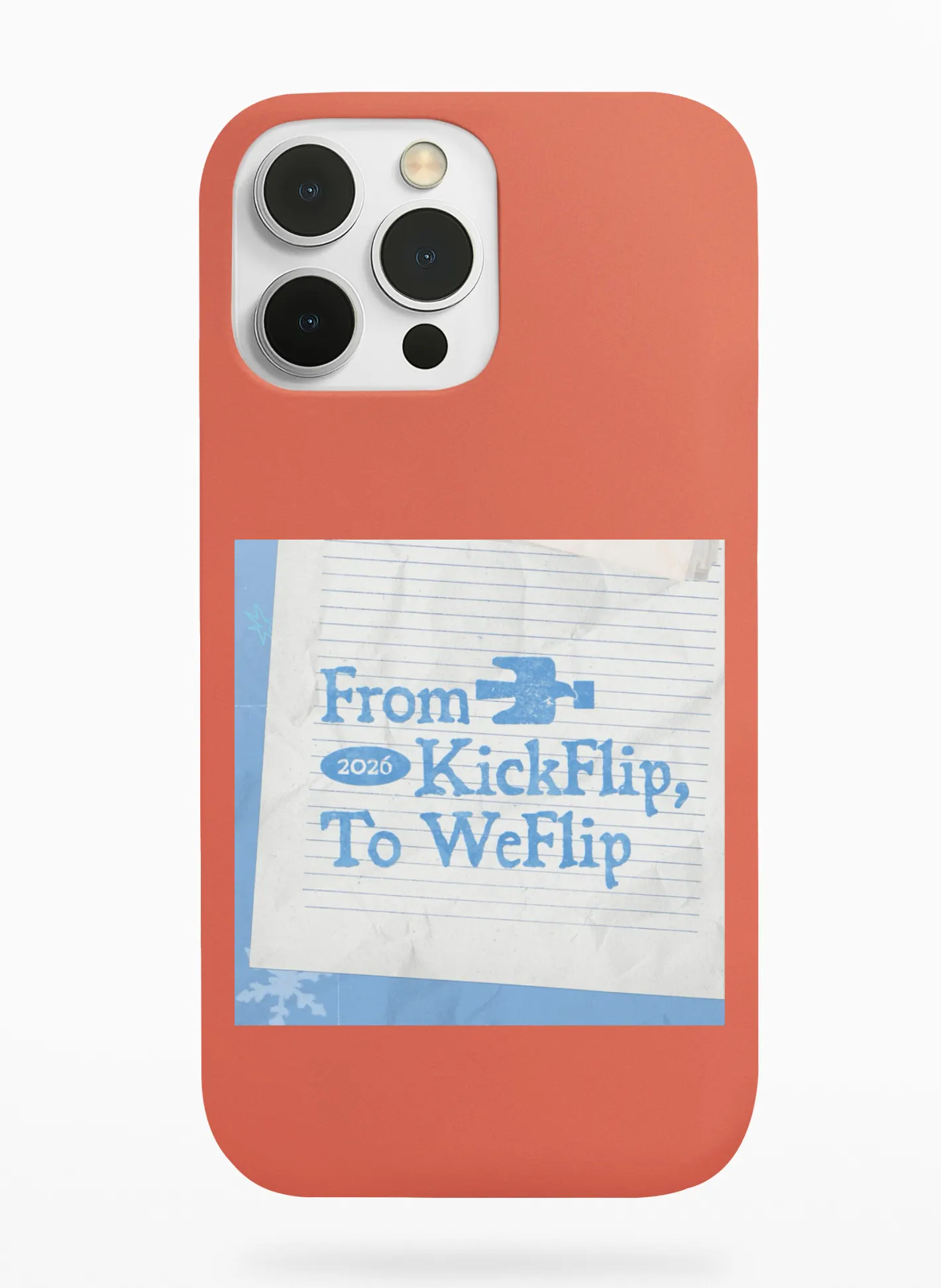 KickFlip To WeFlip Phone Case - Coral, Apple iPhone 18