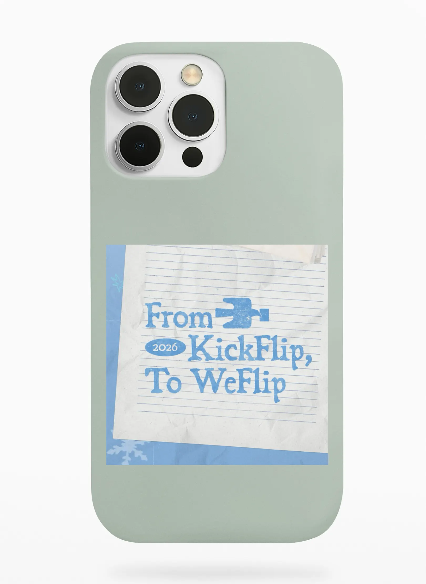 KickFlip To WeFlip Phone Case - Sage, Apple iPhone 18