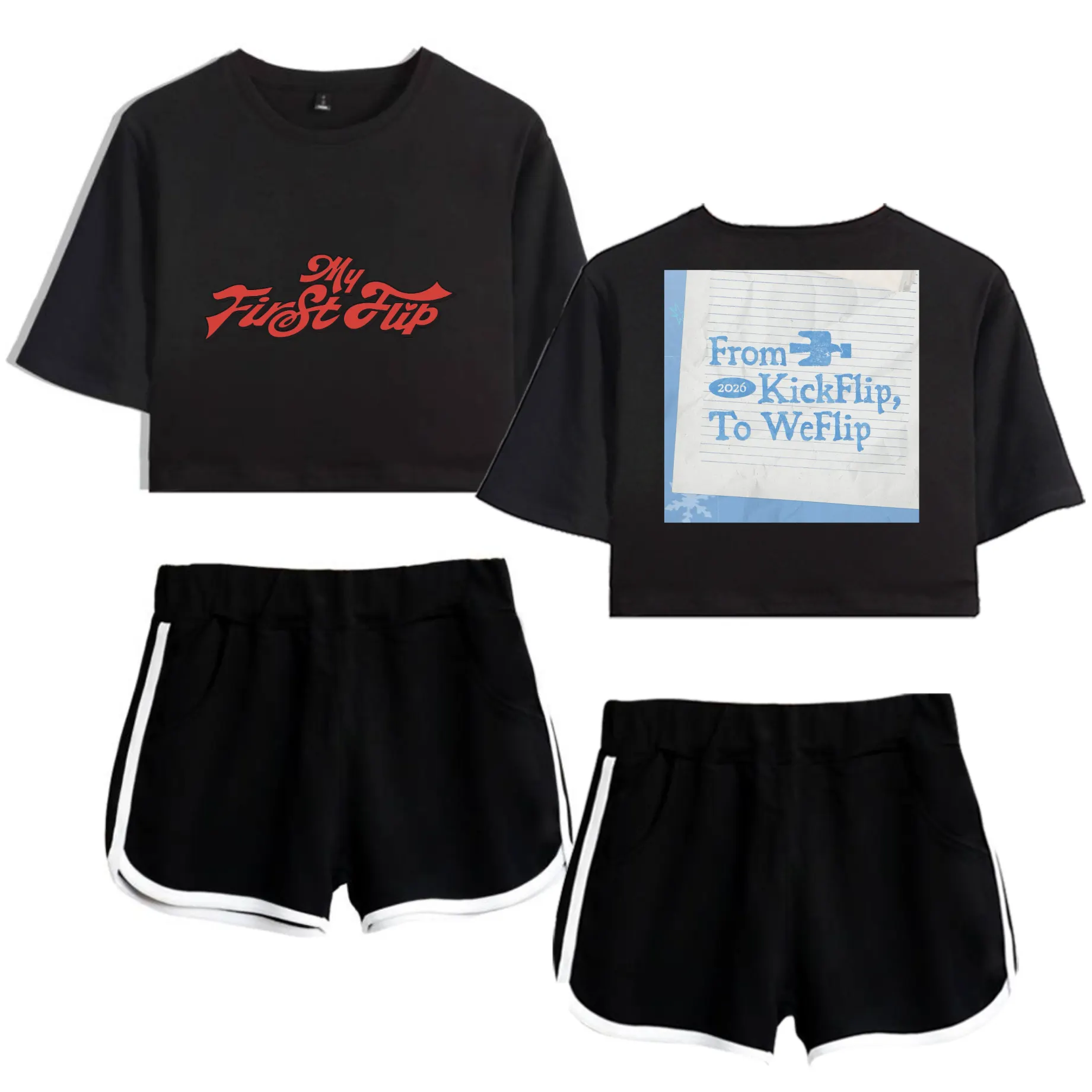 KickFlip To WeFlip Tracksuit - Black-Black