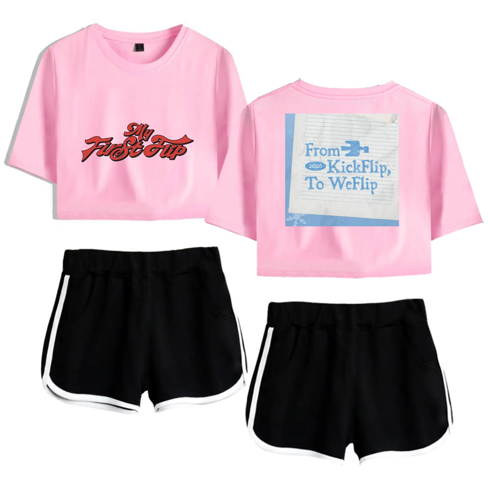 KickFlip To WeFlip Tracksuit - Pink-Black